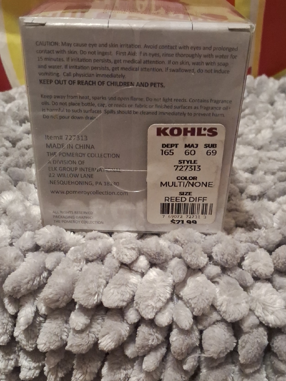 Kohl's Reed Diffuser Box with Multi/None Color Label - Picture 2 of 2